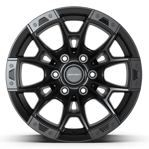 DEFIANT DF04 17x9 6x135 12et Satin Black Wheel - Sniper Custom Trucks
