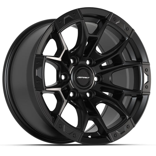 DEFIANT DF04 17x9 6x135 12et Satin Black Wheel - Sniper Custom Trucks