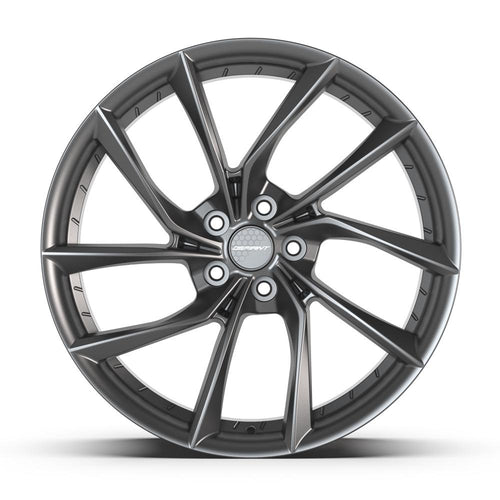 DEFIANT DF06 20x9 5x120 35et Dark Satin Charcoal Wheel - Sniper Custom Trucks