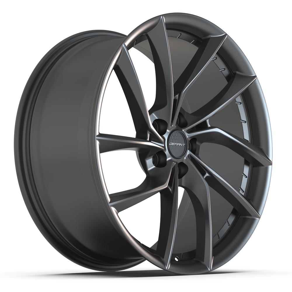 DEFIANT DF06 20x9 5x120 35et Dark Satin Charcoal Wheel