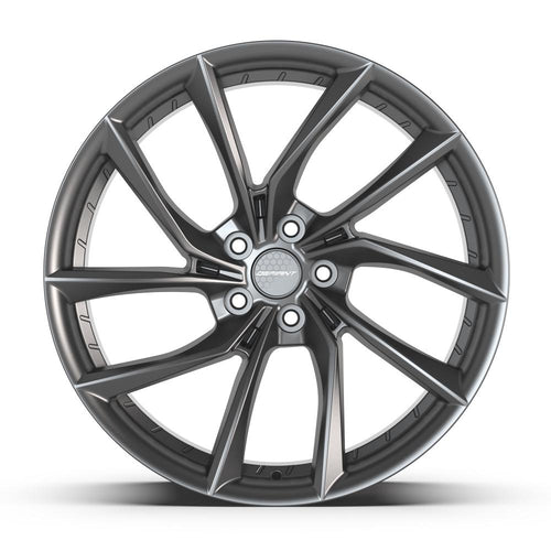 DEFIANT DF06 20x10 5x120 35et Dark Satin Charcoal Wheel - Sniper Custom Trucks