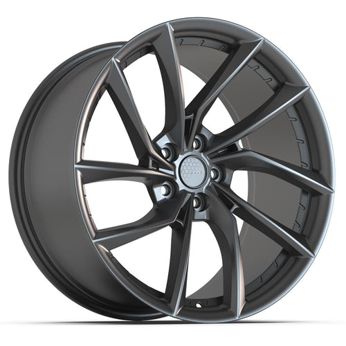 DEFIANT DF06 20x10 5x120 35et Dark Satin Charcoal Wheel - Sniper Custom Trucks