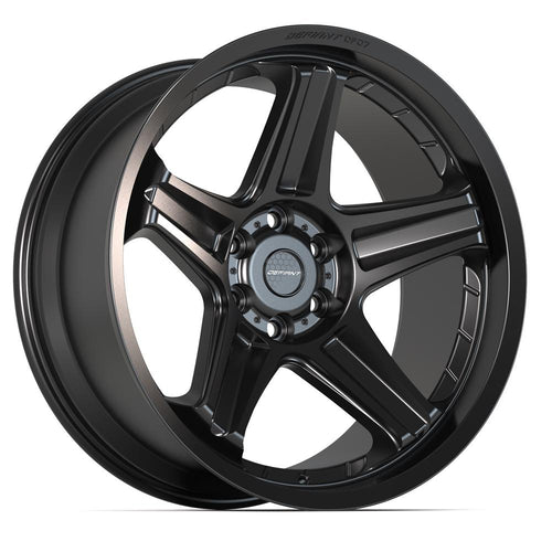 DEFIANT DF07 22x10 6x139.7 - 12et Satin Black Wheel - Sniper Custom Trucks