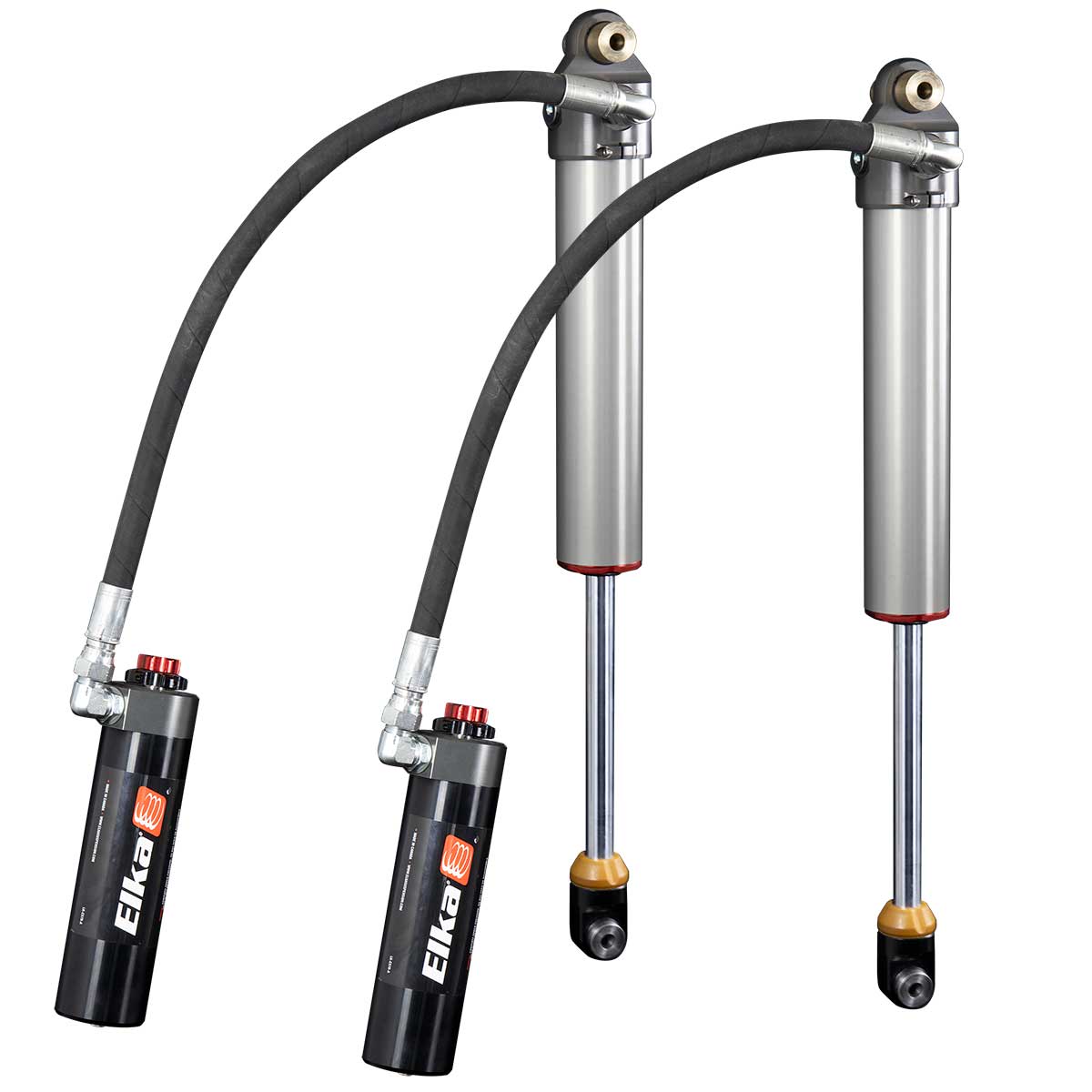 Elka Suspension 3.0 Dc Reservoir Front Shocks For Jeep Wrangler (Jl), 2018 To 2024 (Except Hydrid Models) (Jl, 3.5 In. To 4 In. Lift) - Sniper Custom Trucks