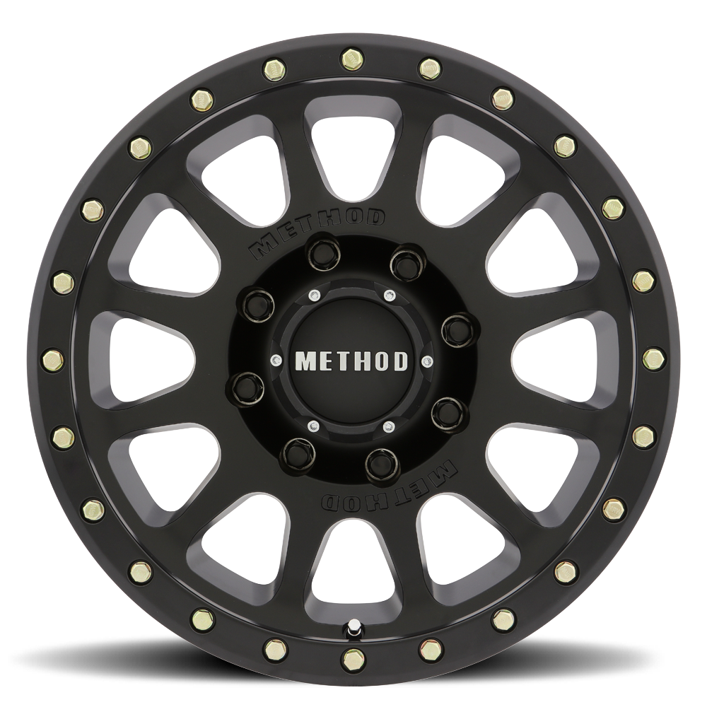 Matte Black MR305 NV HD Off-Road Wheels. 