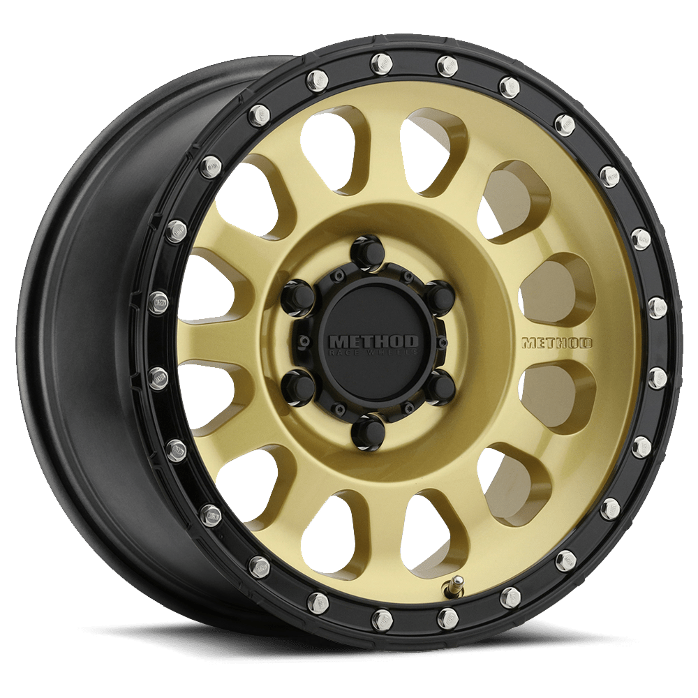 Method Race Wheels | MR315 | Gold - Black Lip - Sniper Custom Trucks