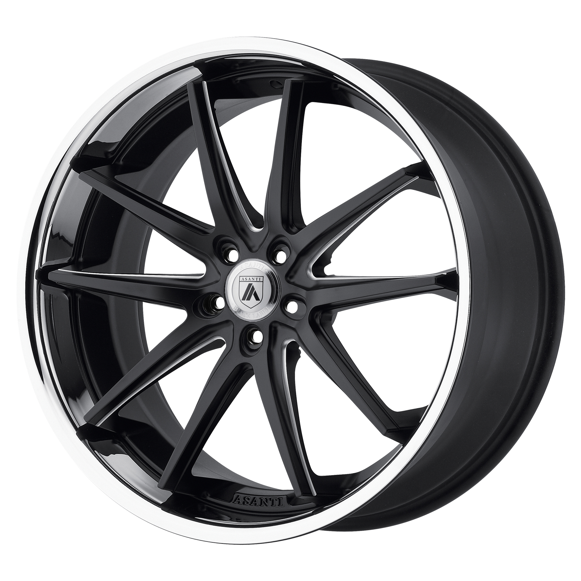 ABL5 22X9 5X120 M-BLK MILL SS LIP 15MM