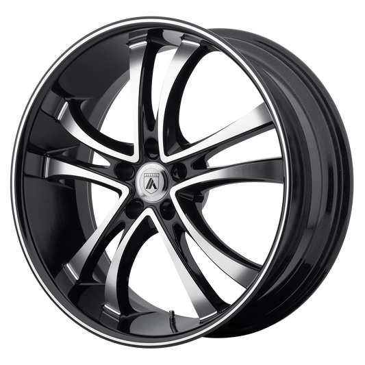 ABL6 22X10 5X112 MACH W/ BLACK LIP 38MM