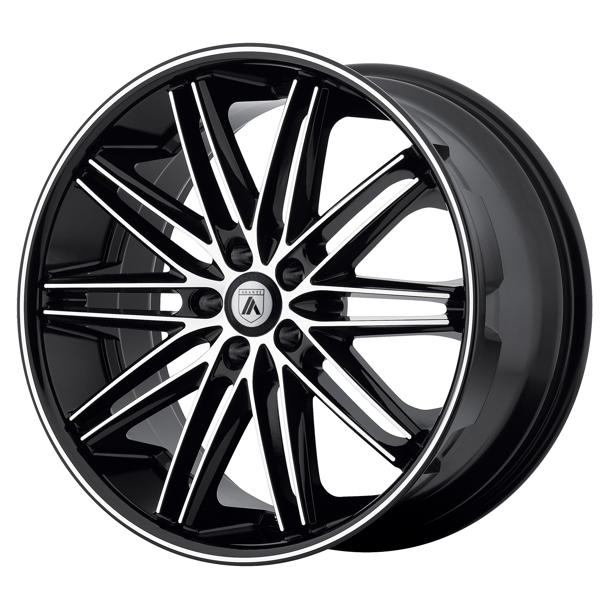 ABL10 20X8.5 5X112 MACH W/ BLCK LIP 38MM