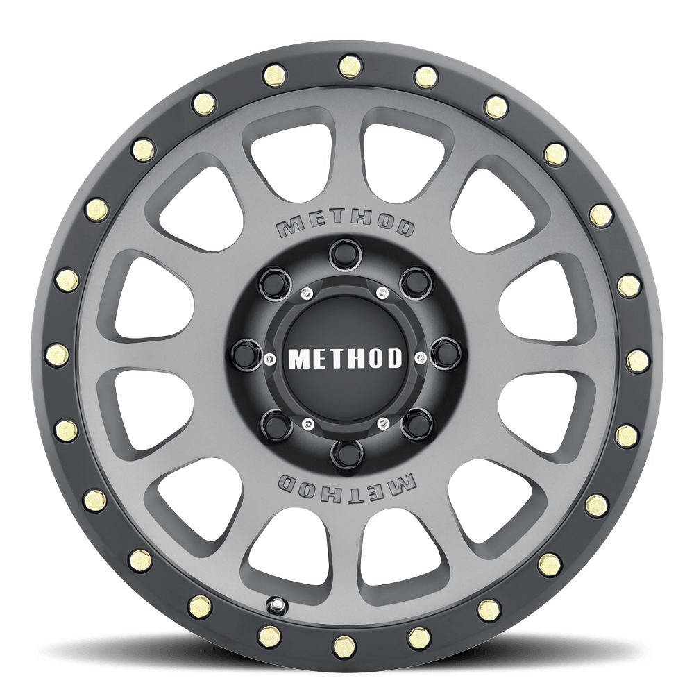 Method Race Wheels | MR305 NV | Titanium - Matte Black Lip - Sniper Custom Trucks