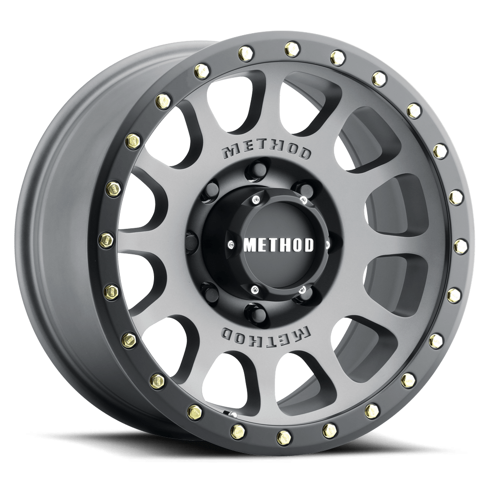 Method Race Wheels | MR305 NV | Titanium - Matte Black Lip - Sniper Custom Trucks
