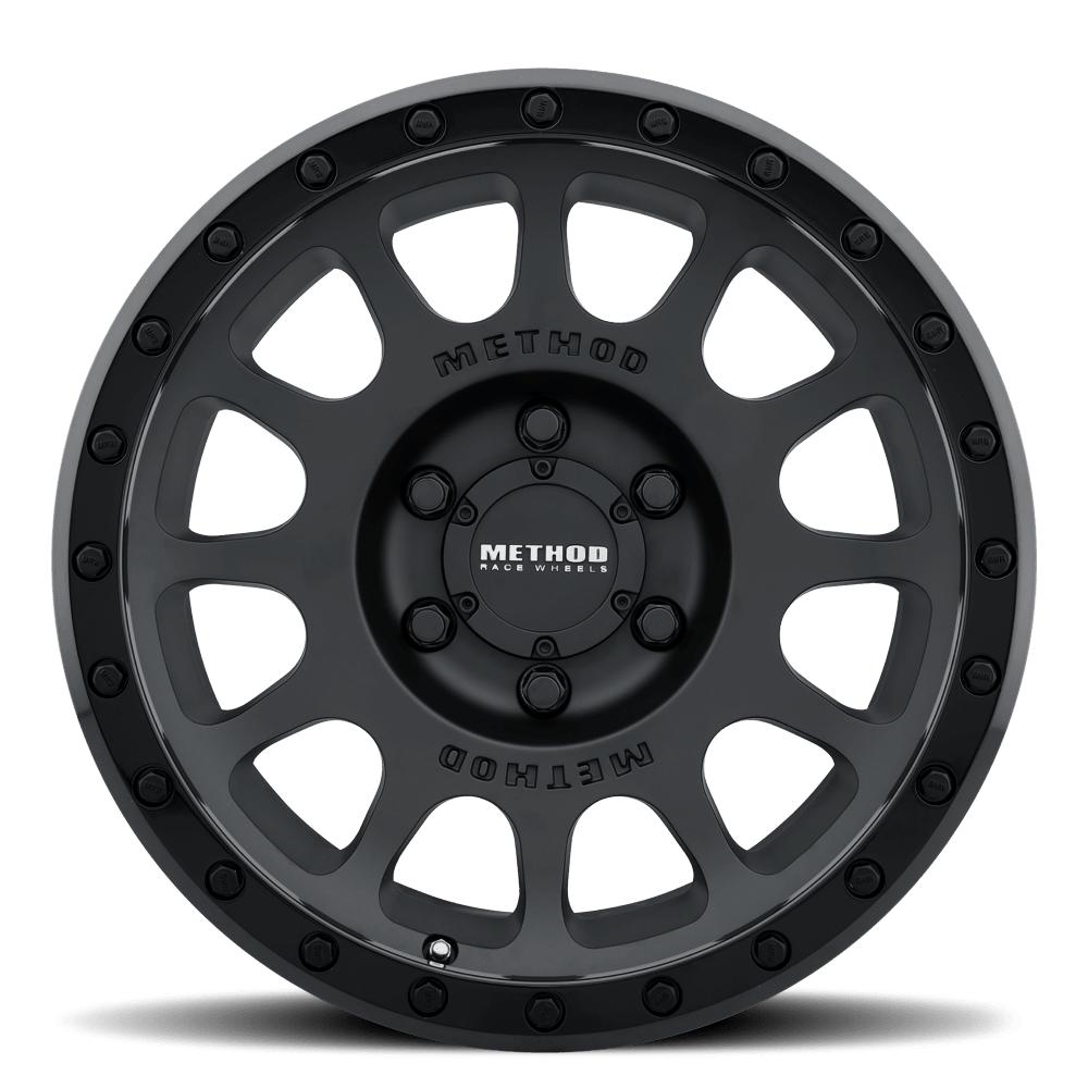 Method Race Wheels | MR305 NV | Matte Black - Gloss Black Lip - Sniper Custom Trucks