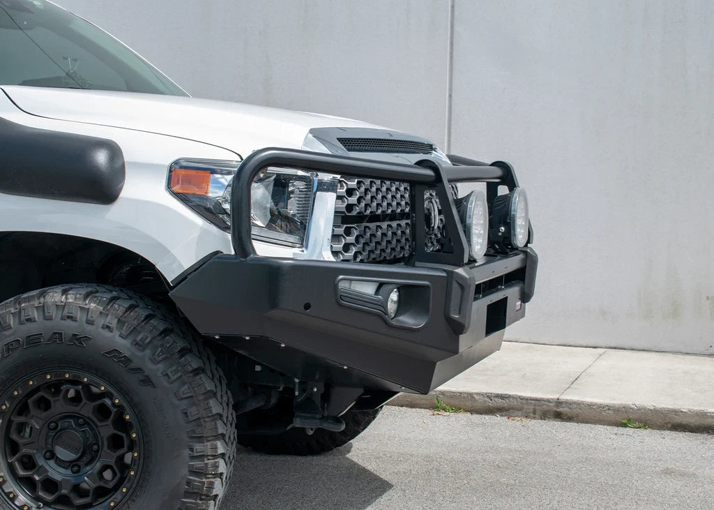 DOBINSONS BULL BAR BLACK DELUXE FOR TOYOTA TUNDRA 2ND GEN 2007-2021 WITHOUT FOG LIGHTS - BU59-5558