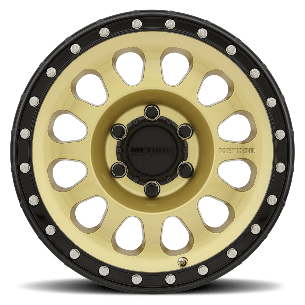 Method Race Wheels | MR315 | Gold - Black Lip - Sniper Custom Trucks