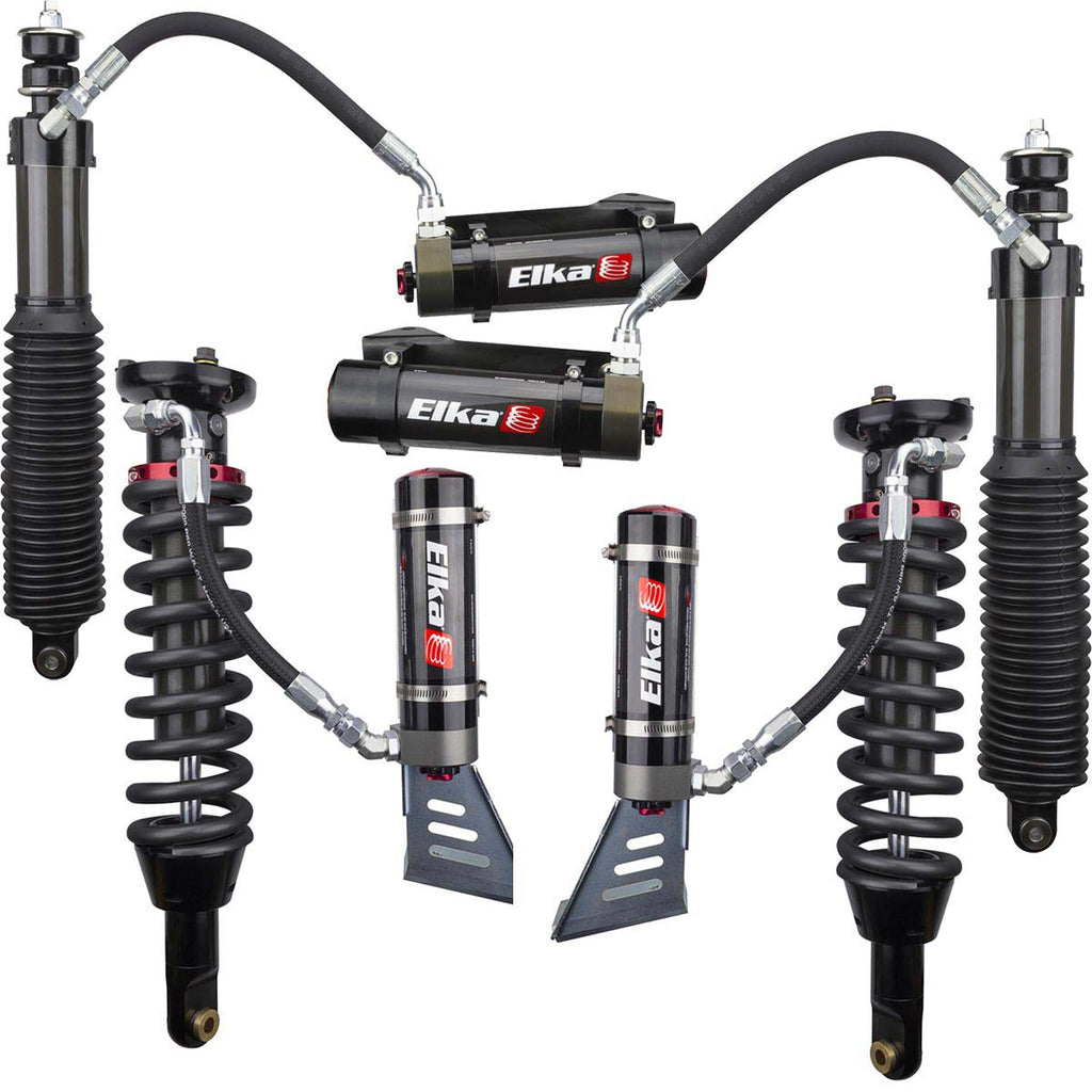 Elka Suspension 2.5 Dc Reservoir Front & Rear Shocks Kit For Toyota Fj Cruiser, 2011 To 2014 (0 In. To 2 In. Lift) - Sniper Custom Trucks