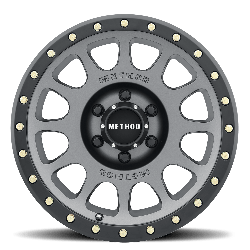 Method Race Wheels | MR305 NV | Titanium - Matte Black Lip - Sniper Custom Trucks